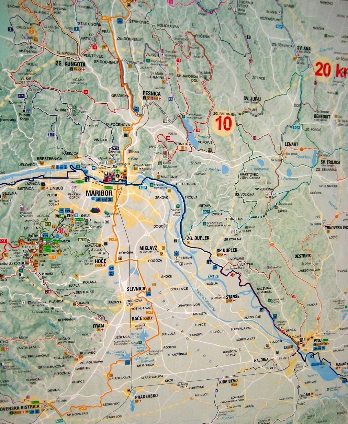 Mapa do acampamento Eslovénia