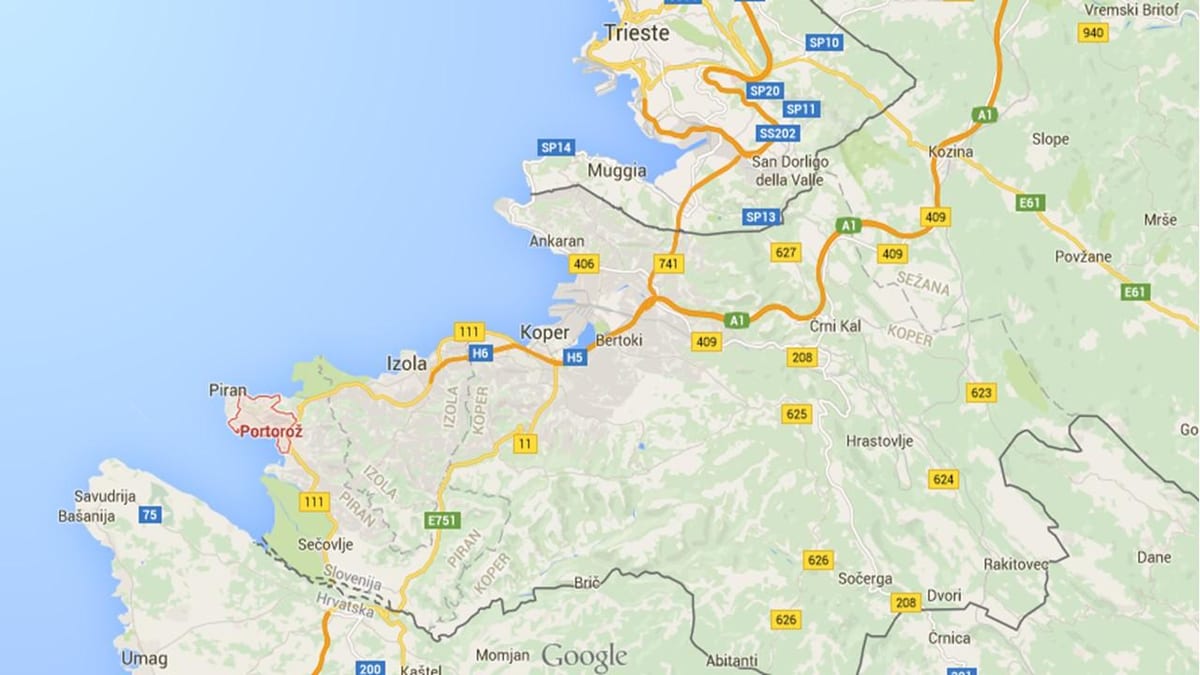 mapa de portoroz Eslovénia