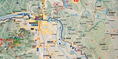 Mapa do acampamento Eslovénia