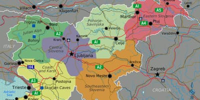 Eslovénia atracções turísticas mapa