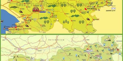Eslovénia mapa de viagens