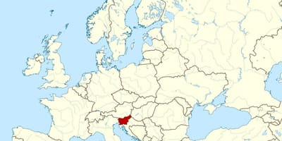 Eslovénia localização no mapa
