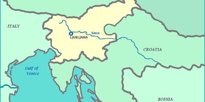 Mapa de Esloveno costa