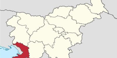 Mapa do karst Eslovénia