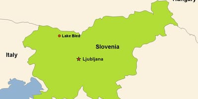 Mapa de ljubljana, Eslovénia