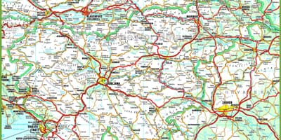 Mapa detalhado Eslovénia