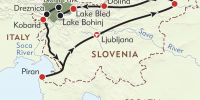 Mapa de piran Eslovénia