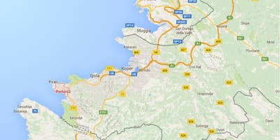 Mapa de portoroz Eslovénia