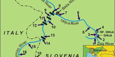Mapa da soca rio Eslovénia