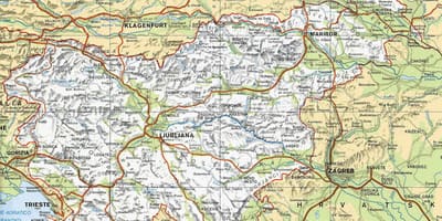 Mapa de terme Eslovénia